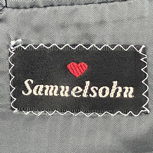 Vintage Samuelsohn Wool Sport Coat Mens 42L Gray Check Plaid Blazer Suit Jacket - Picture 11 of 15