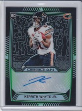 2019 Panini Obsidian RC Electric Etch Green Auto KERRITH WHYTE JR 10/50 Bears