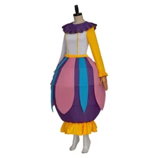 Beauty and The Beast Tea Potts Cosplay Mrs Potts Long Sleeves Dress Costume 