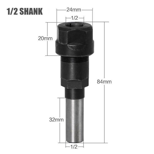 For 1/2" 1/4" 8mm Shank Router-Collet/Extension Rod Router/Bit Adapter-Extender - Picture 13 of 15
