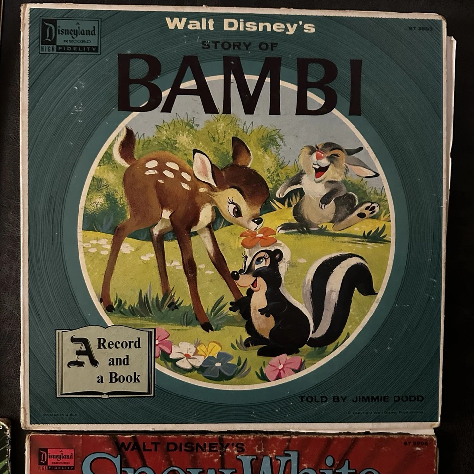 Álbumes de vinilo LP ilustrados clásicos de Walt Disney de los años 60 con libros dentro de colección Foto 3 de 4