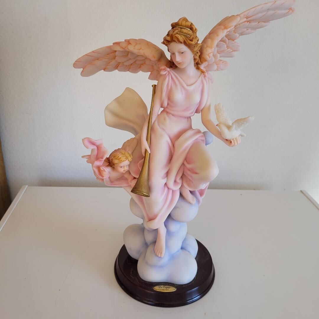 De Capoli collection Angel Holding Dove Statue (3) | eBay