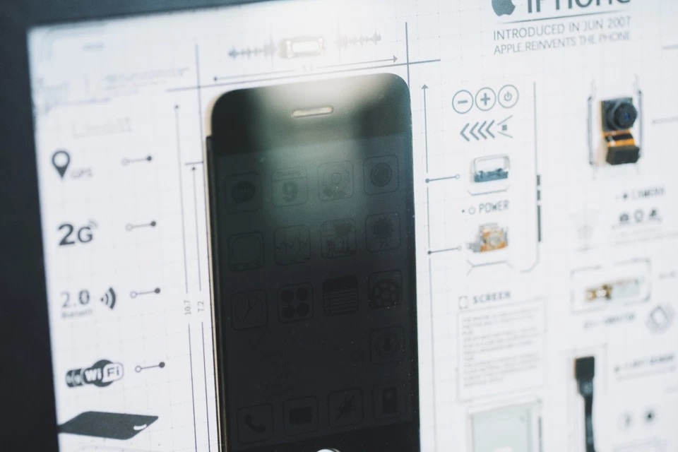 iPhone Teardown Art,Framed iPhone 1st Gen Disassembled,Wall Decor, Gift for Him. - Image 3 of 4