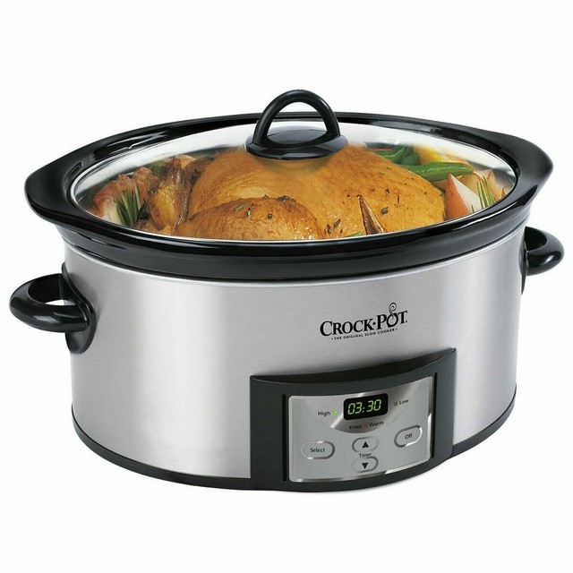 White Rival Crock Pot Smart Pot 6 Quart Programmable Slow White Rival Crock Pot Smart Pot 6 Quart Programmable Slow