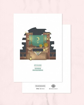 Zelda Land of Hyrule Rito Village Postcard
