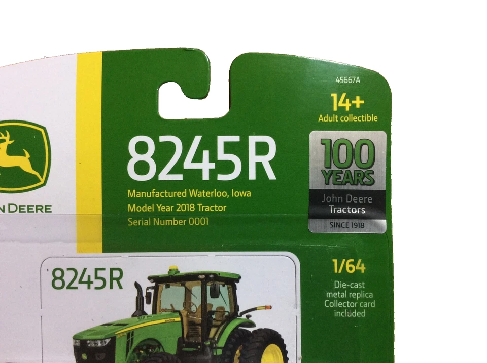 Rare Limited John Deere 8245R Waterloo Silver Edition 1/64 100 year tractor - Image 3 of 4