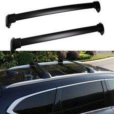 Barra transversal de 2 piezas riel de techo compatible con Honda CR-V CRV 2012-2016 portaequipajes de techo negro