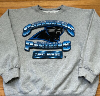 Vtg 90s 1996 Carolina Panthers NFL NFC West Champions Crewneck