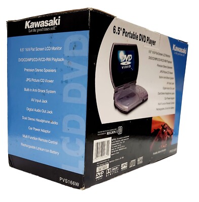 Kawasaki Portable DVD Player DVD/CD/MP3/CD-R/CD-RW Playback Remote