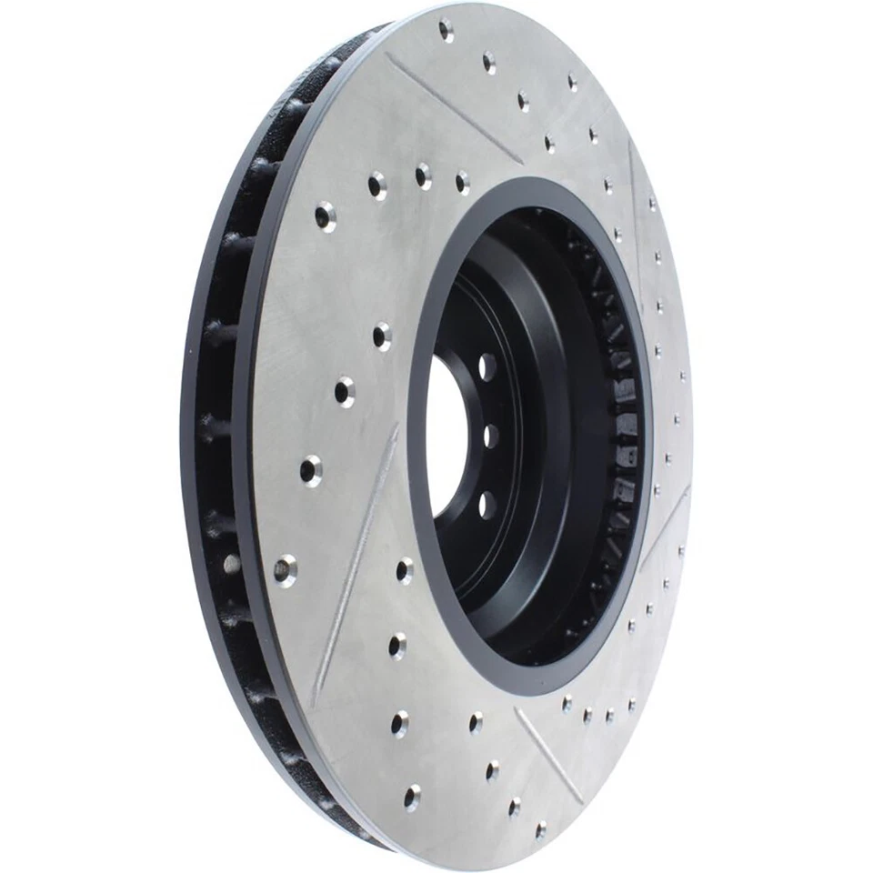 Rotor de freio dianteiro direito perfurado StopTech 127.34093R para 09-11 335d / 07-13 335i - Imagem 4 de 4