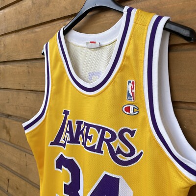 Vintage Shaquille O'Neal #34 Los Angeles Lakers Champion Jersey