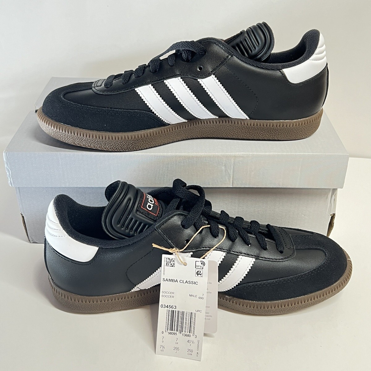 Adidas Samba Classic Shoes Mens US 7.5 Soccer Core Black Cloud White New in  Box