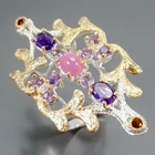 Handmade Ruby Ring 925 Sterling Silver Size 8 /R463098