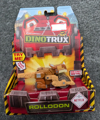 Dinotrux Rollodon Diecast Metal Dinosaur Construction Mattel Dreamworks Netflix
