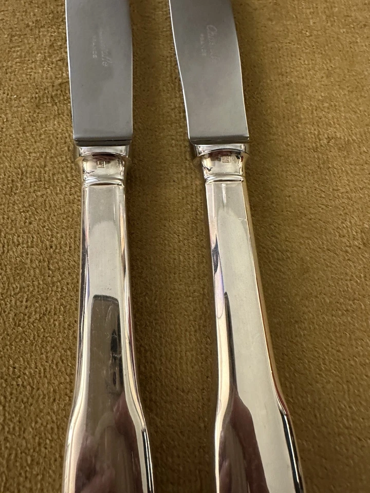 Christofle FRANCIA “Cluny”.— (2) CUCHILLOS DE CENA — Foto 3 de 4