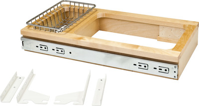 Hardware Resources CAN-TMS1550-K 15'' Top Mount Single Bin Pull - Natural White
