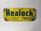 Vintage Rare Porcelain Sign REALOCK Fence CF&I Atlanta Chicago NYC Detroit Old