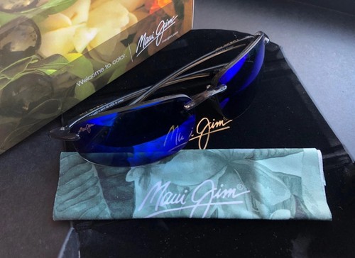 Maui Jim B407-11 Ho'okipa Grey Frame / Blue Hawaii Polarized Lenses Hookipa** - Picture 2 of 3