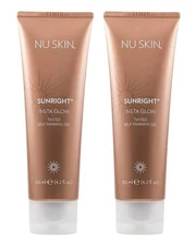 [2pk] Nu Skin NuSkin Sunright Insta Glow Self Tanning Gel LOW ODOR / New