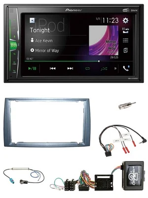 Pioneer 2DIN Lenkrad DAB USB Bluetooth Autoradio für Peugeot 308 silber 07-09 PD - Bild 1 von 4