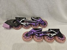 Roller Derby Inline Purple Sparkles Replacement Wheels Brackets NWOT