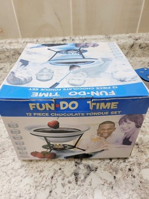 Home Presence FUN DO TIME 12-Piece Chocolate Fondue Set NEW IN BOX Tea Light