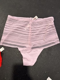 Victoria's Secret Lot of 5 Panties SIZE medium Brand New With Tags Pink Red