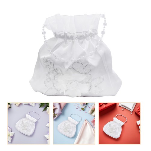 Bridal Woman Travel White Bridesmaid Purse for Wedding Day - Picture 3 of 18