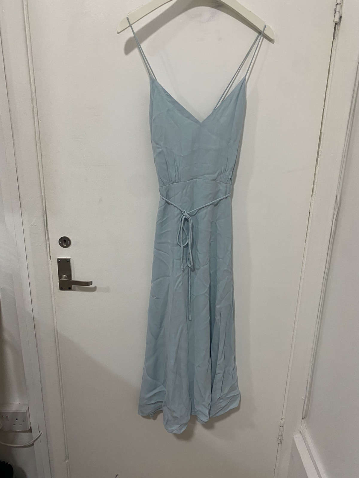 Reiss turquoise dress with v shape back size 8 worn only once brand new image 5