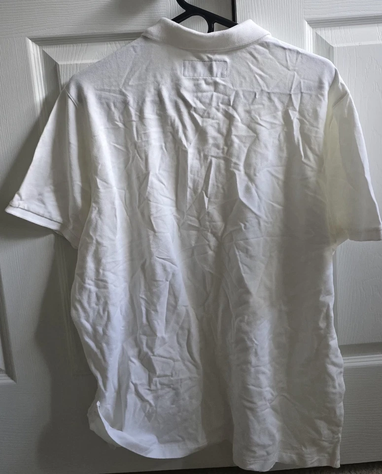 NWT Men's XXL White Abercrombie & Fitch Moose Stretch Polo Shirt - Image 3 of 4