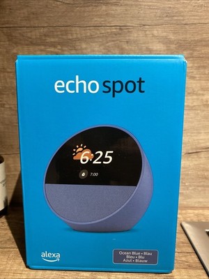 Amazon Echo Spot Smart Clock mit sattem Klang und Alexa blau NEU OVP