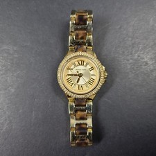 Michael Kors Petite Camille Embellished Tortoise Acetate Gold-Tone Watch MK4291