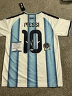 Lionel Messi Signed Argentina #10 Soccer Jersey Beckett BAS COA FIFA WC 2022
