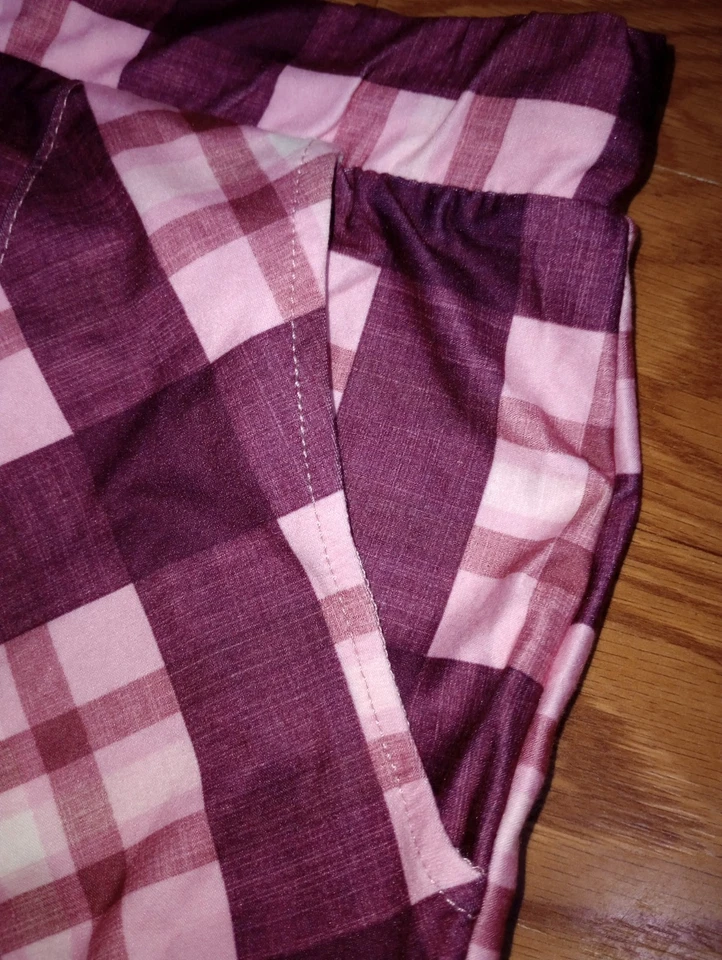 NWOT Lucky Brand Womens Lounge Pants L Pink Plaid Flannel Straight Leg Comfort - Image 3 of 4