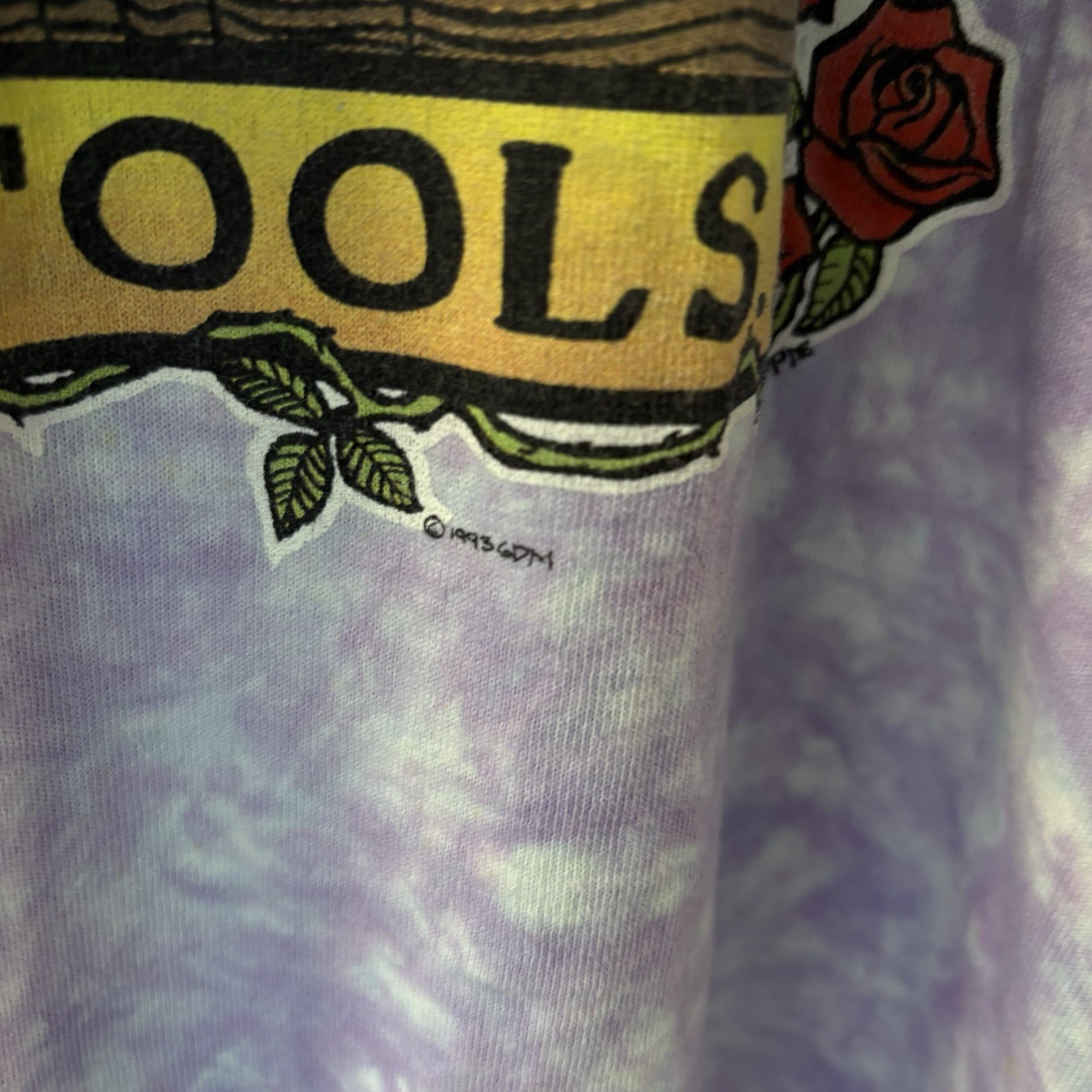 Vintage grateful dead shirt 1993 April Fools Concert Liquid Blue Tie Dye Xl image 6