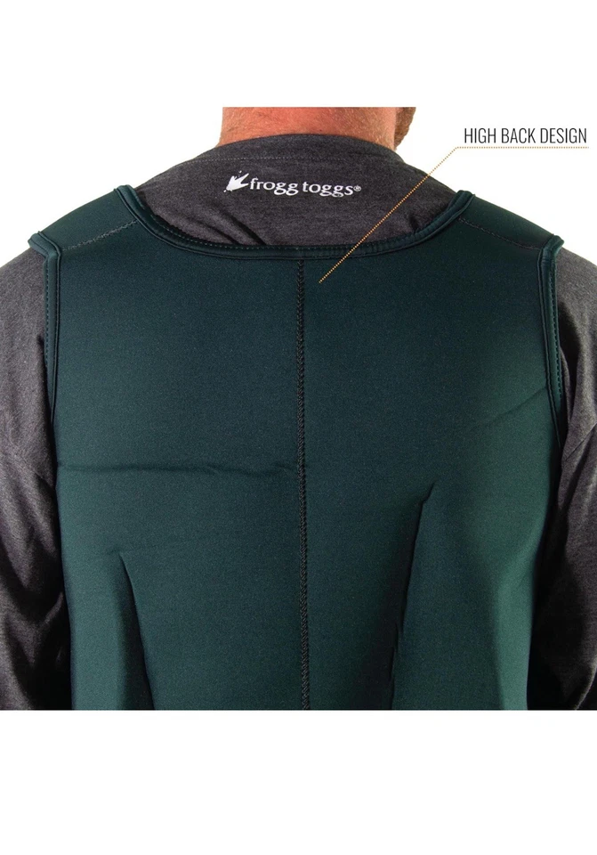 FROGG TOGGS Amphib Neoprene Bootfoot Chest Waders Felt Size 8 Green - Image 3 of 4