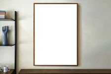 Orange Bauhaus Print, Mid Century Modern, Minimalist Wall Art, Orange Wall Art