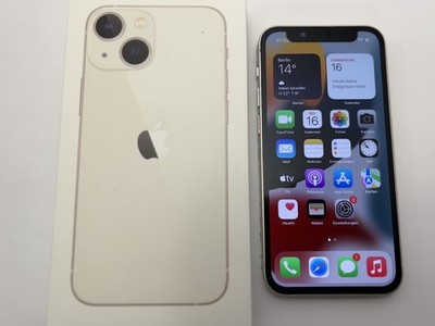 iOS 15.7 Akku neu Display neu Apple iPhone 13 mini 128GB Polarstern Zubehörpaket