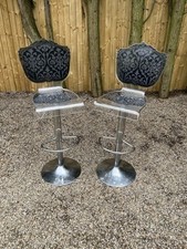 Acrila Tabouret Baroque Style Acrylic & Metal Rise & Fall Bar Kitchen Stools x 2