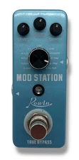 Rowin Mod Station True Bypass Teal Guitar Pedal 11 Effects Modulation - Tested
