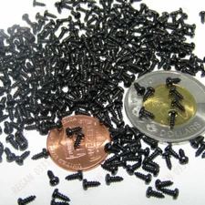 500pcs M1.4 x 4.5mm Black Phillips Pan Head Self Tapping Electronic Screws