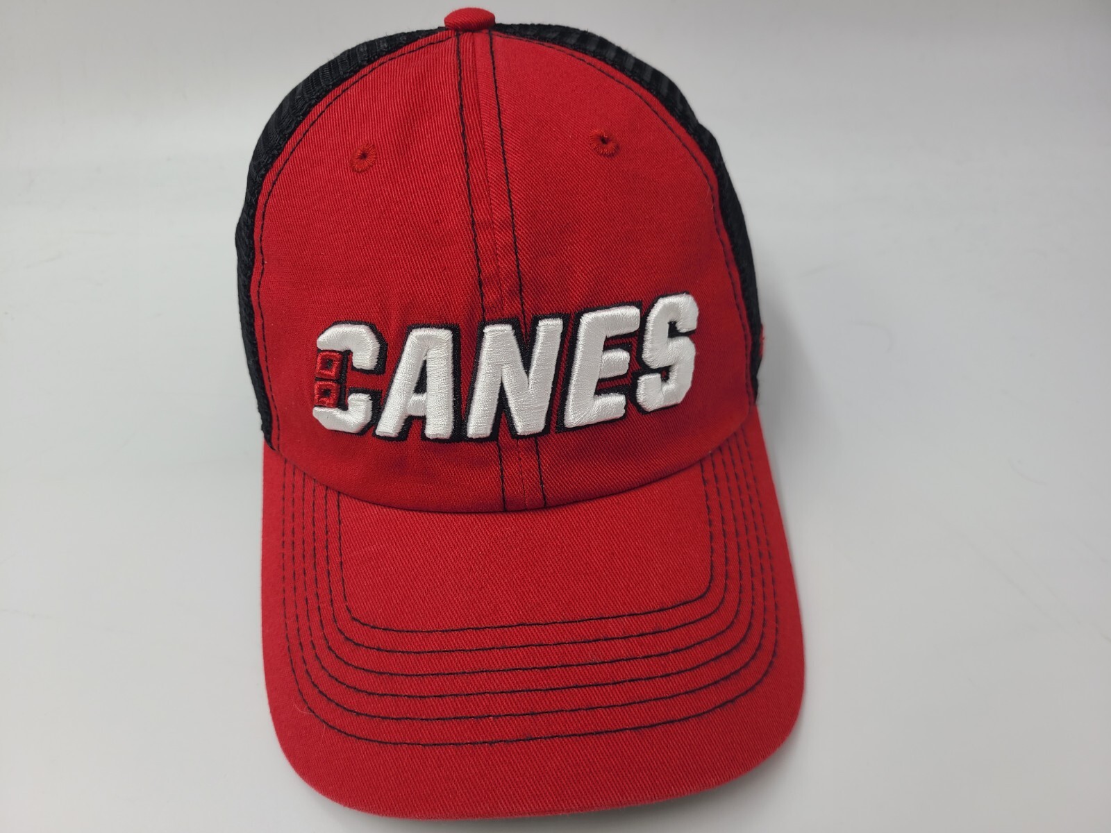 Carolina Hurricanes 47 Brand Mesh Trucker Snapback Hat Cap NHL Hockey Red Black