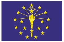 Indiana State Flag Sticker Decal F228