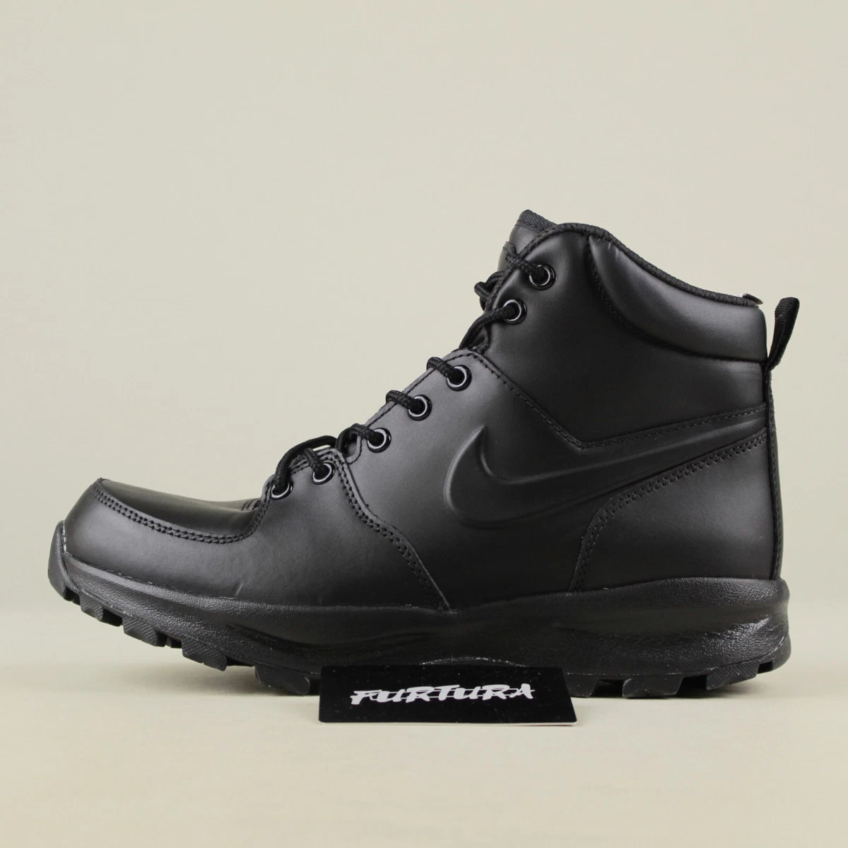 Nike Manoa Leather Triple Black Boots 454350-003 Men\'s Size 9 - 14 Shoes  #113 | eBay