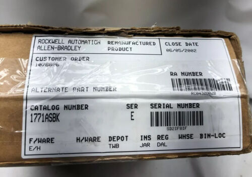 REMAN 1771-ASBK ALLEN-BRADLEY REMOTE I/O ADAPTER MODULE RIO 1771ASB 1771-ASBK/E - Picture 2 of 7