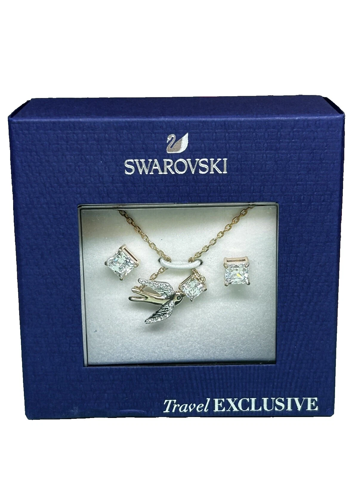 Наборы модных украшений Swarovski с покрытием из розового золота камень