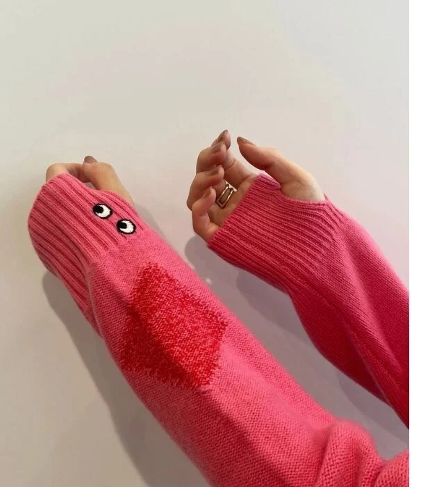 UNIQLO x ANYA HINDMARCH Cashmere Long-Sleeve Crew Neck Sweater 473452 New - Image 4 of 4