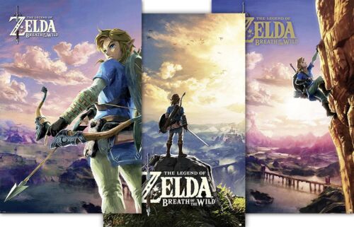 The Legend of Zelda Poster Breath Of The Wild Set da 3 61 x 91,5 cm - Foto 1 di 4