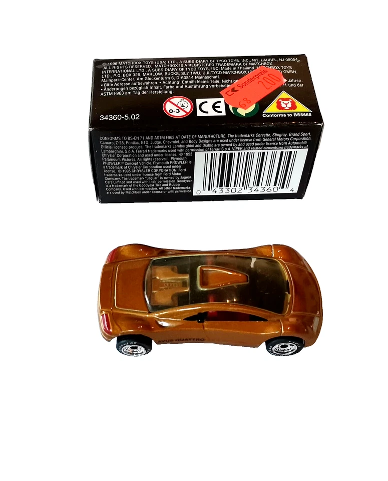 ✅  Matchbox Premiere Collection * AUDI AVUS QUATTRO Concept Car von 1996 in OVP - Bild 4 von 4