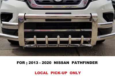 FOR:2013-2020 PATHFINDER/QX60. STAINLESS STEEL FRONT BUMPER GUARD,BULL BAR,PROTC